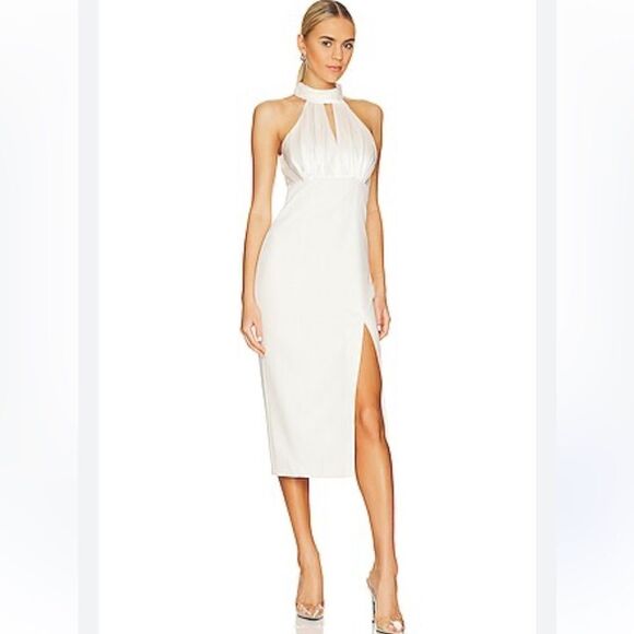 $595 Cinq a Sept Emerie Dress in Ivory I REVOLVE NWT Small flaw - Picture 1 of 12